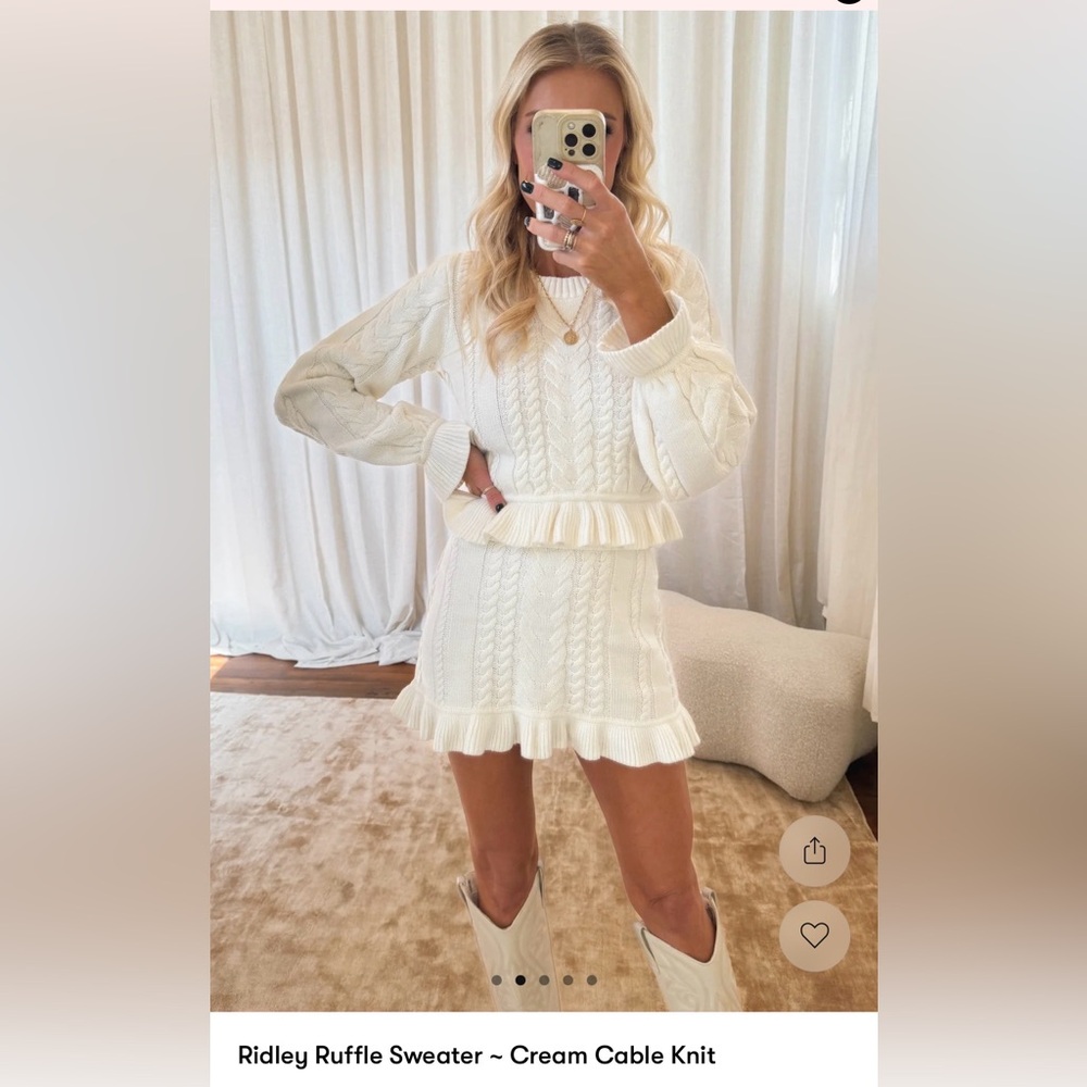 Show Me Your MuMu Cream Cable Knit Sweater